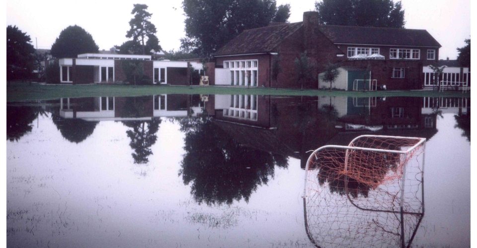 Hatfeild School, Lower Morden Lane, Morden, Flooding on 6 August 1981 (WJR)