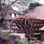 Waterwheel at Liberty & Co, Station Road, Merton, London SW 19. Now (2009) part of Merton Abbey Mills.
