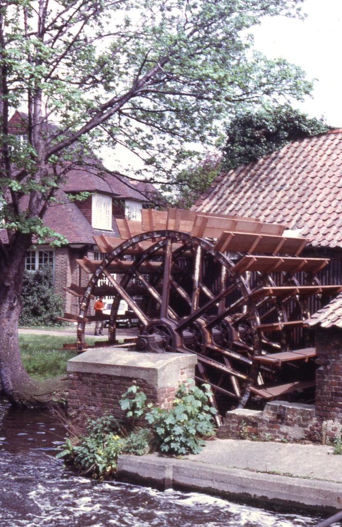 Waterwheel at Liberty & Co, Station Road, Merton, London SW 19. Now (2009) part of Merton Abbey Mills.