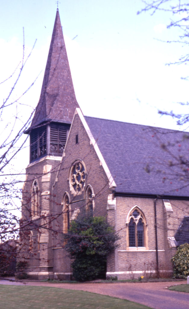 Christ Church, Christchurch Road, Colliers Wood, London SW19. Consecrated 14 May 1874.