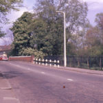 Mitcham Bridge, London Road, Mitcham, Surrey CR4. Watermeads entrance on right.