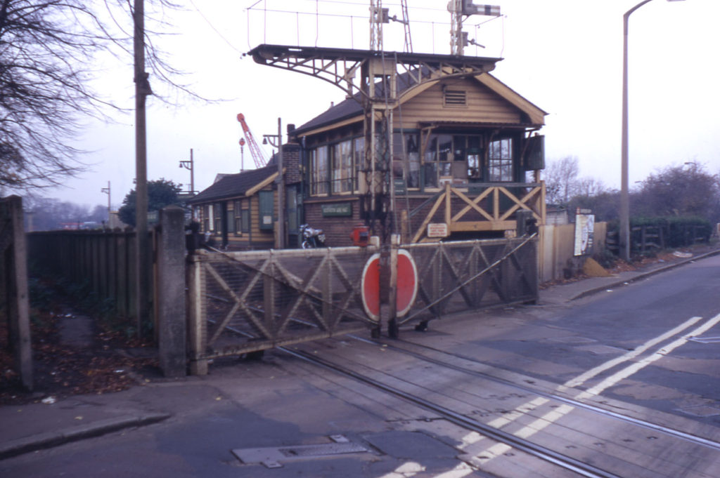 Beddington Lane Halt, Mitcham Common, Mitcham, Surrey CR4. Line of Surrey Iron Railway.