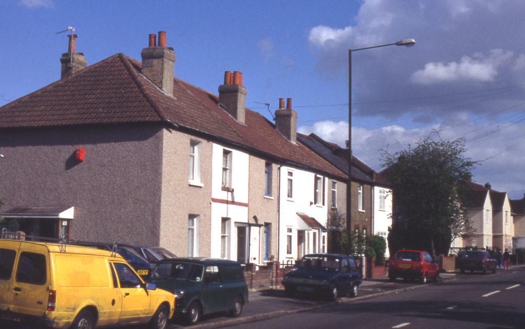 Tamworth Cottages, 231-241 Tamworth Lane, Mitcham, Surrey CR4. Late 19th century.