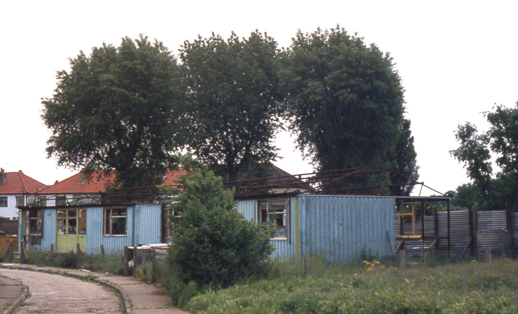 The last of the Arcon prefabs Middlesex Road, Pollards Hill, London SW16. Erected in 1946. Demolished 1970s.