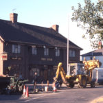 The Star Public House and road works, Church Road, Mitcham, Surrey CR4.