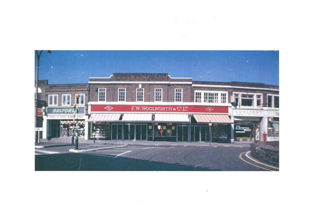 Woolworths and adjoining shops, London Road, Morden (WJR) undated