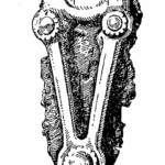 Anglo-Saxon Cemetery, Mitcham: bronze buckle (from H F Bidder Surrey Archaeological Collections 21 (1908) p.11
