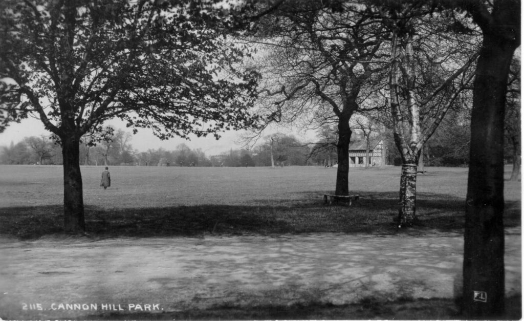 Early postcard of Cannon Hill 'Park' – no postmark
